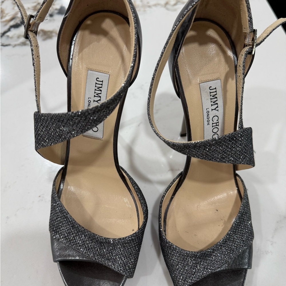 Jimmy Choo Women's Glitter Heels. Worn ONCE